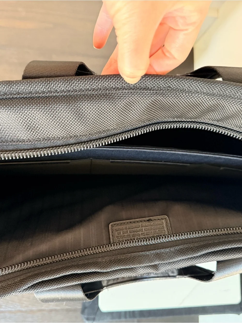 TUMI Alpha DH Slim Laptop Briefcase 26111DH Black Ballistic Nylon